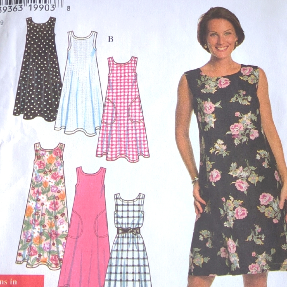 Simplicity Easy 7541 Sewing Pattern Misses' Sleeveless Dress Jumper Sizes XS-XL